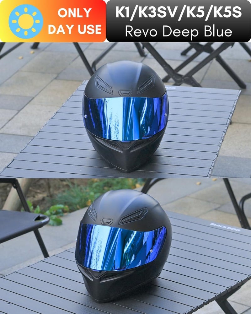 Logto Motorcycle Helmet Visor for K1 K3SV K5 K5-S Visor Helmet Visor Replacement Uv Protection Anti-Scratch, Universal - Image 4